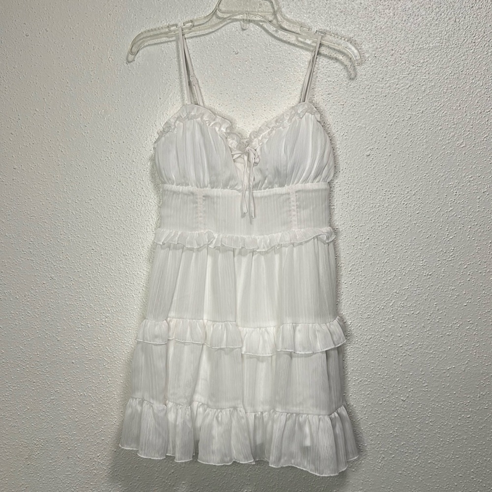 Women's Sleeveless Tiered
Chiffon Fit & Flare Skater
Dress - Wild Fable™ White M